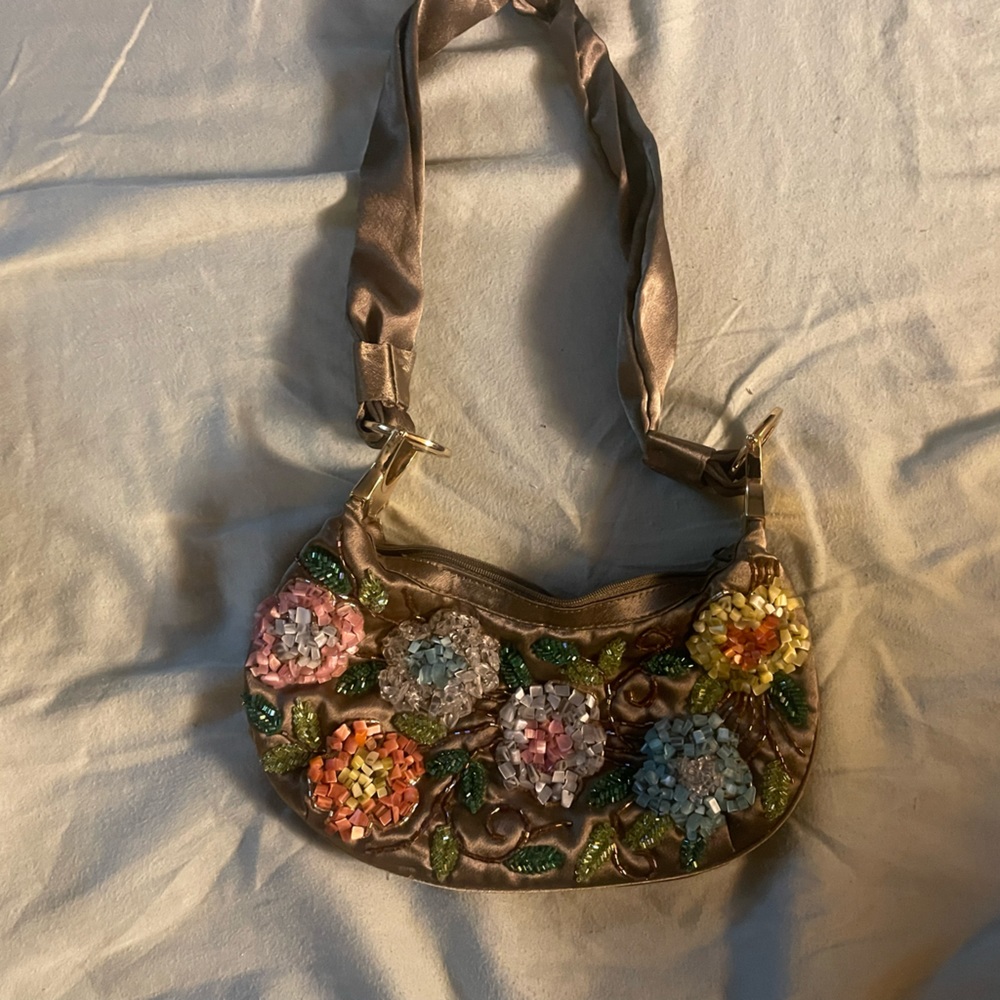 Vintage beaded floral bag